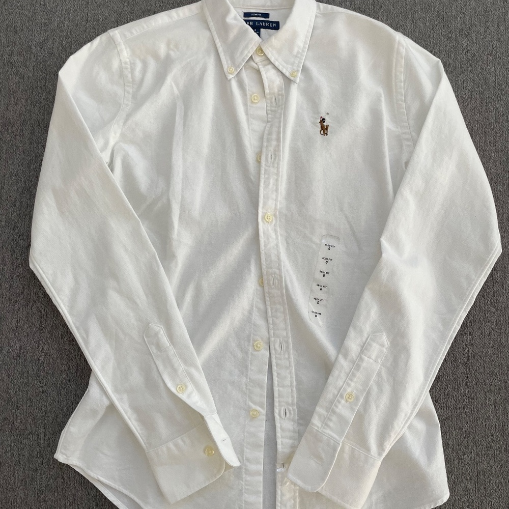 Ralph Lauren White Button Down Long Sleeves